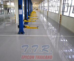 พื้น Epoxy Self Leveling ศูนย์บริการรถยนต์